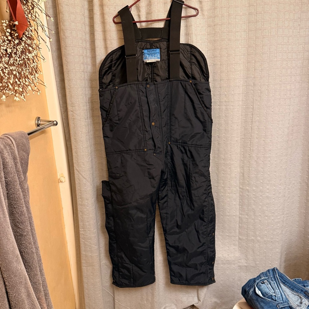 Men's Black Insulated Overalls
